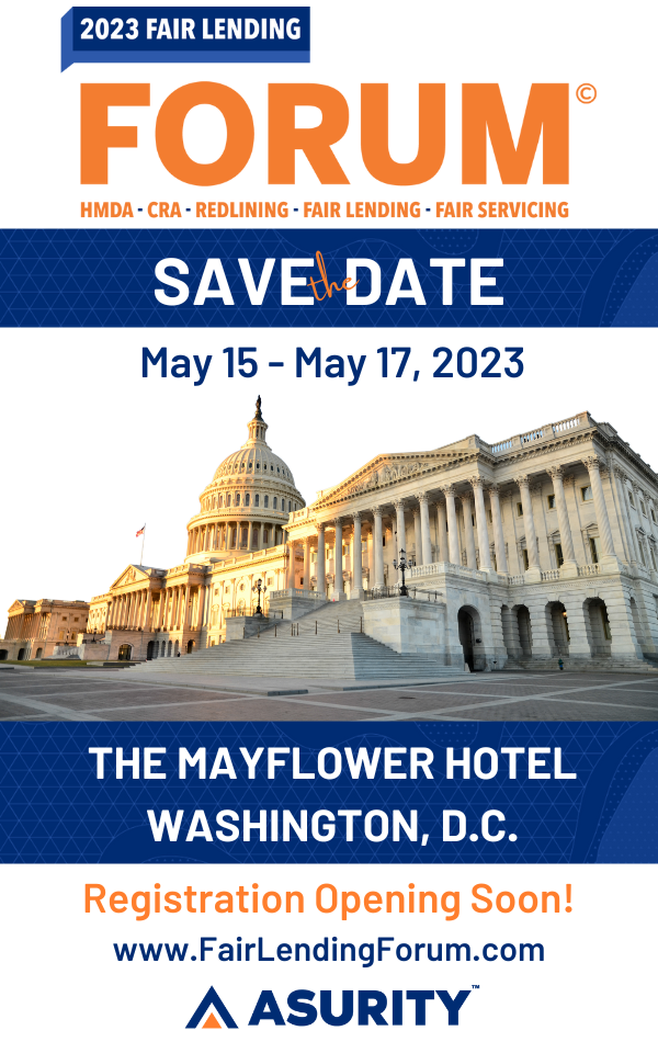 2023 Fair Lending Forum | May 15-17 | Washington, D.C. 